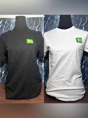 TD Bank Promo Tee Bundle White & Black Small Logo Tee Set Canadian Brand Merch